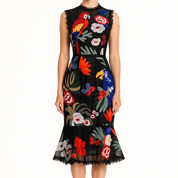 Colorful Tropical Dress Medium The Dilaka - Picture 1 of 11